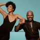 Gabrielle Union, left, and hairstylist Larry Sims.
